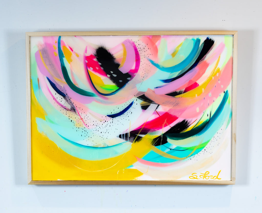 Someone I Use To Know 31 x 41 , resin oil painting on panel