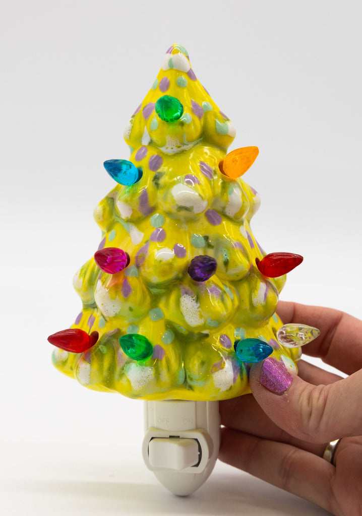 #16 Hand Painted Night Light Christmas Tree
