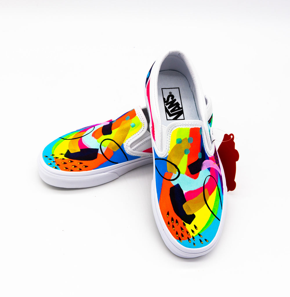Womens One of a Kind Hand Painted Vans shoes