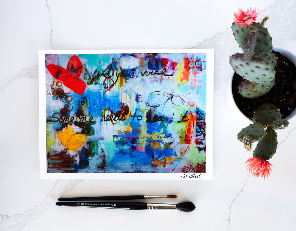 Find Your Voice, 7.5x10, Print