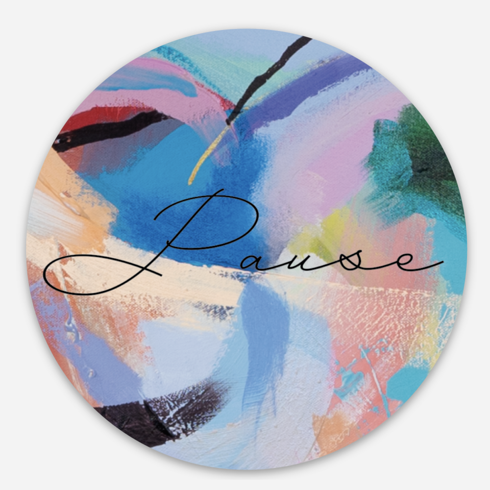 Pause 3" Vinyl Sticker