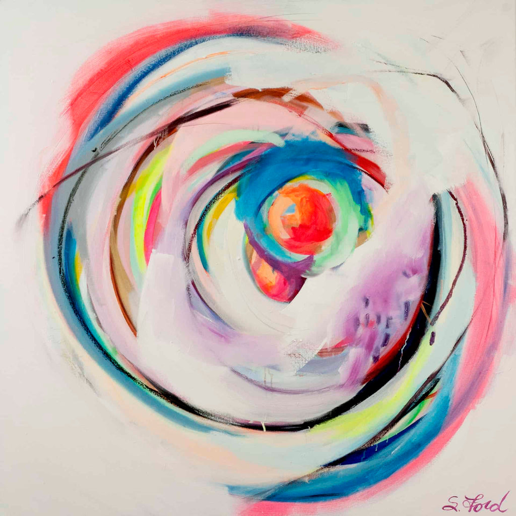 Surround Me In Peace_48 x 48 x 3, oil painting on canvas
