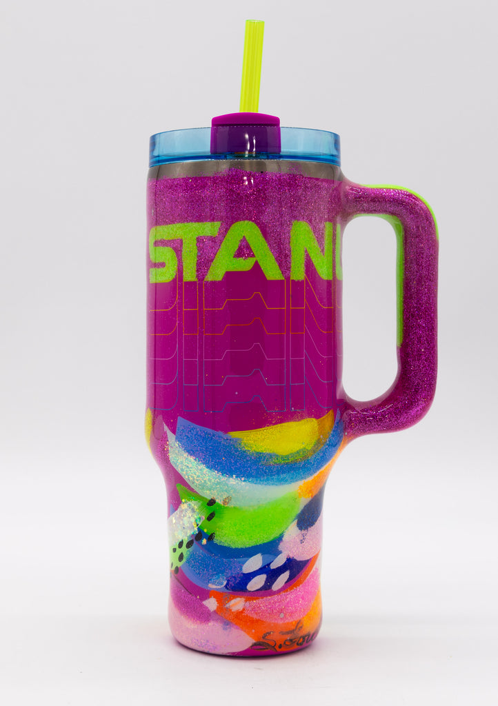 #1 Hand Painted Resin 40 oz Stanley Tumbler