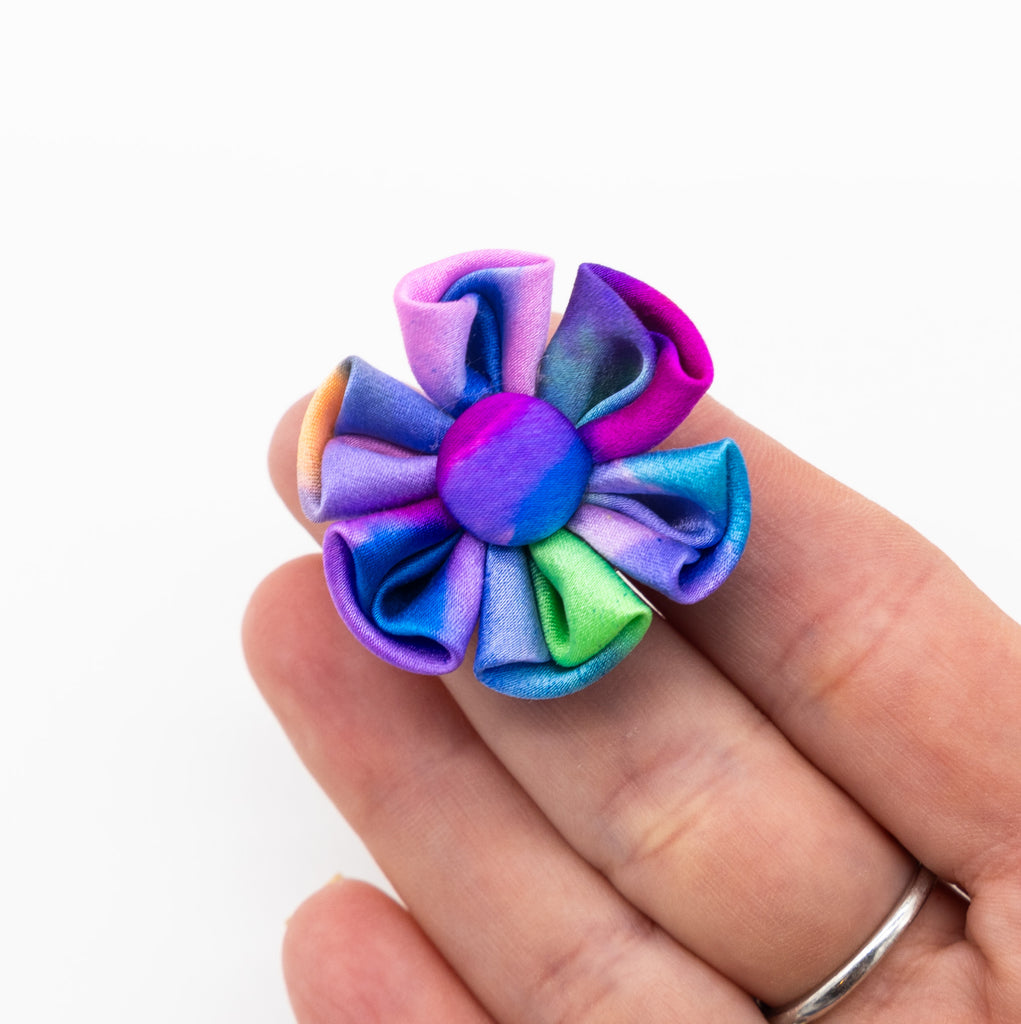 #2 Hand Painted Flower Silk Lapel Pin