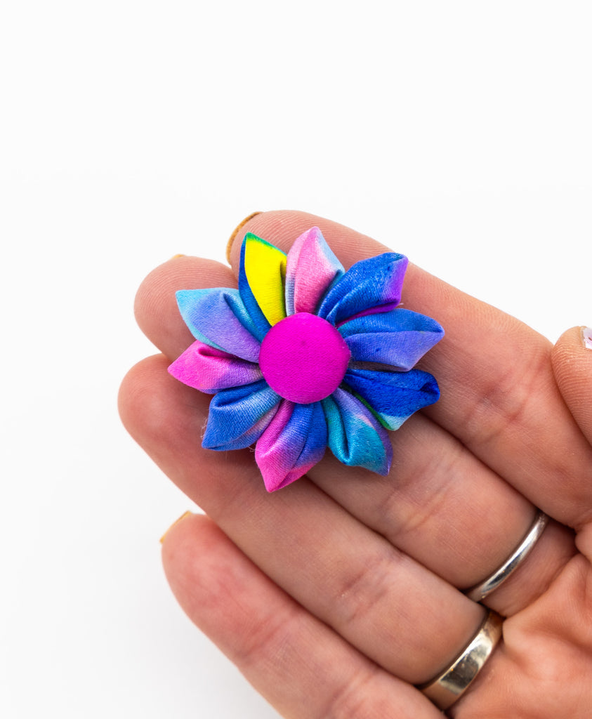 #15 Hand Painted Flower Silk Lapel Pin