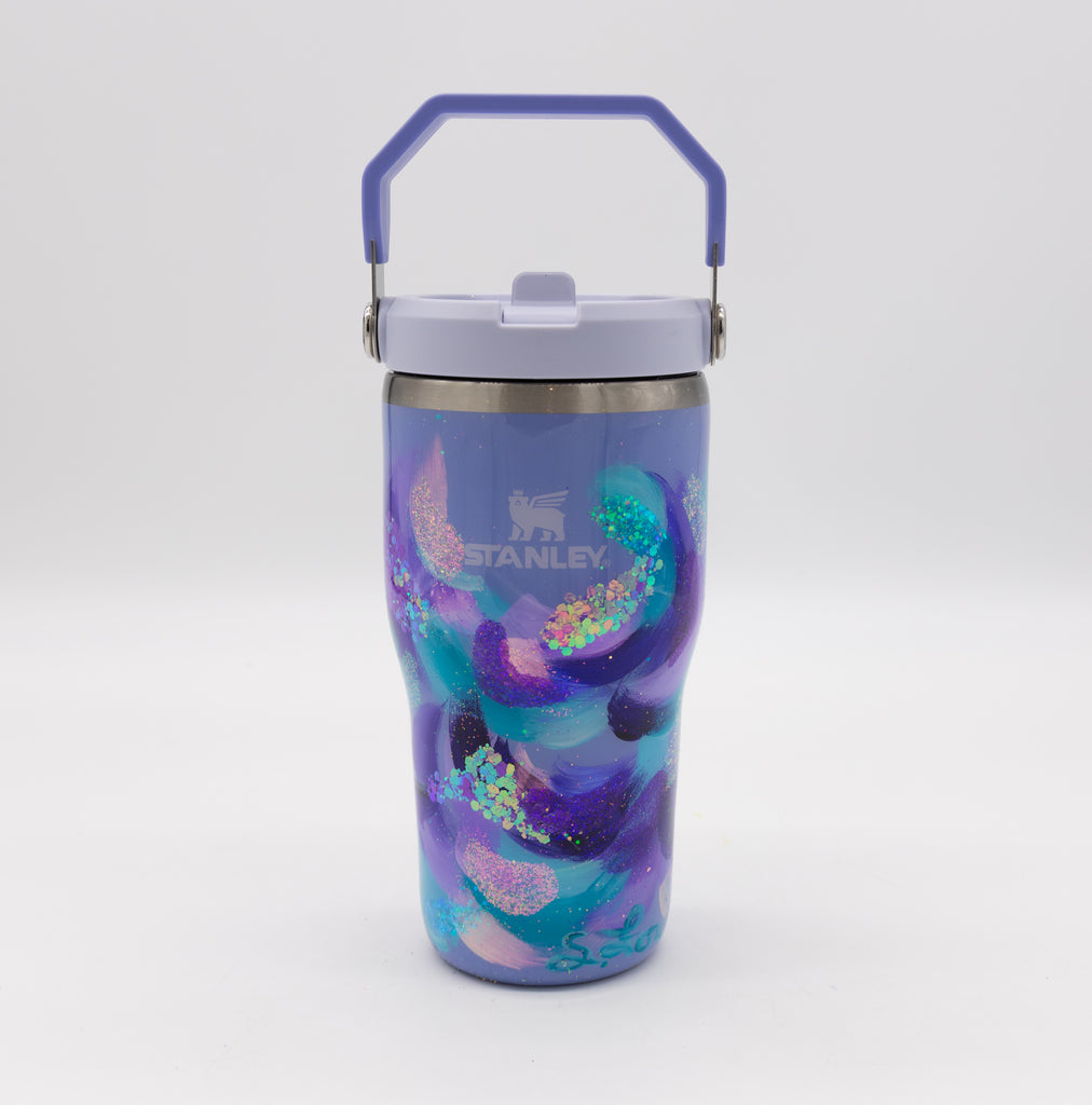#5 Hand Painted Resin 20 oz Stanley Tumbler