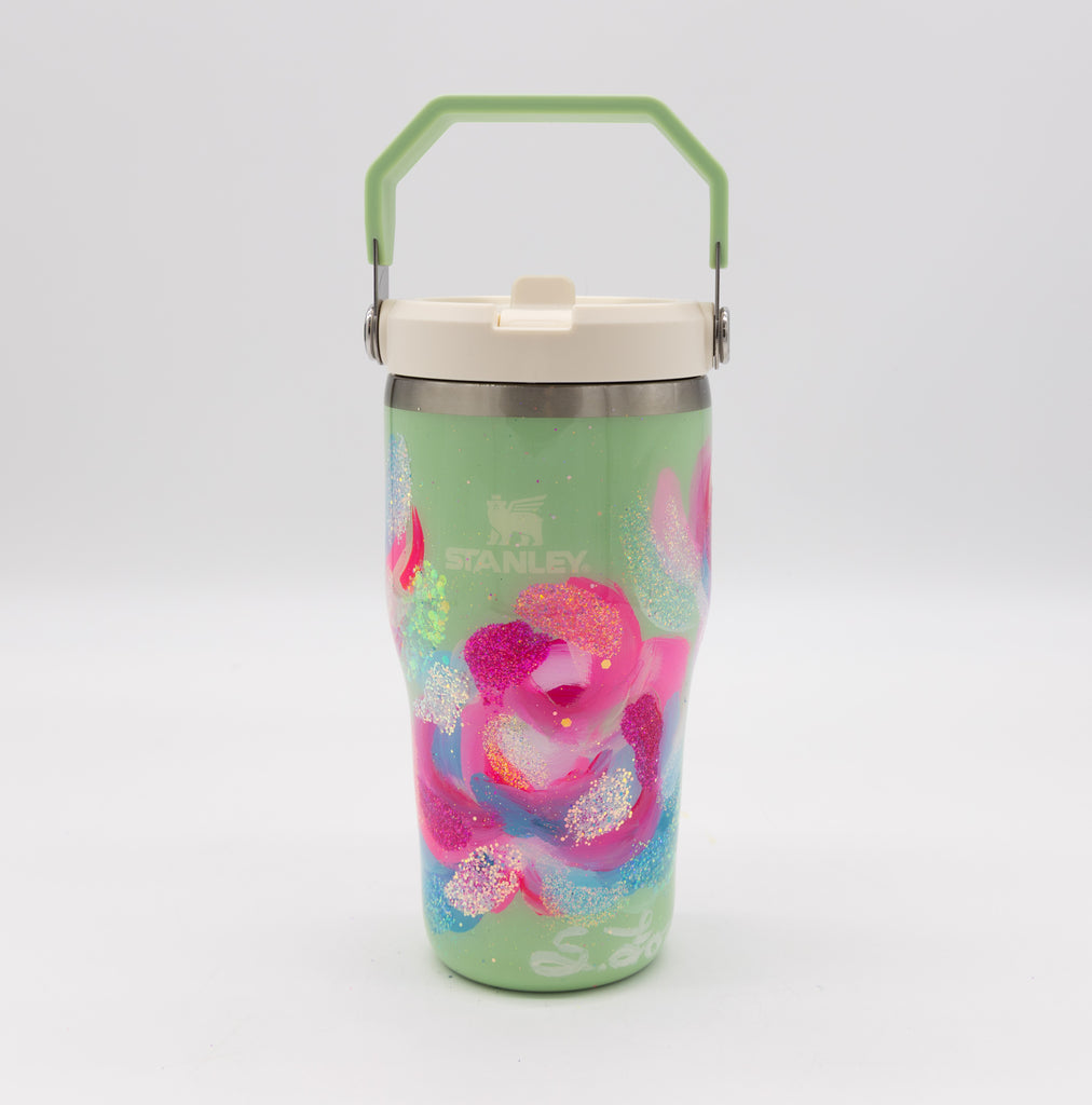 #6 Hand Painted Resin 20 oz Stanley Tumbler