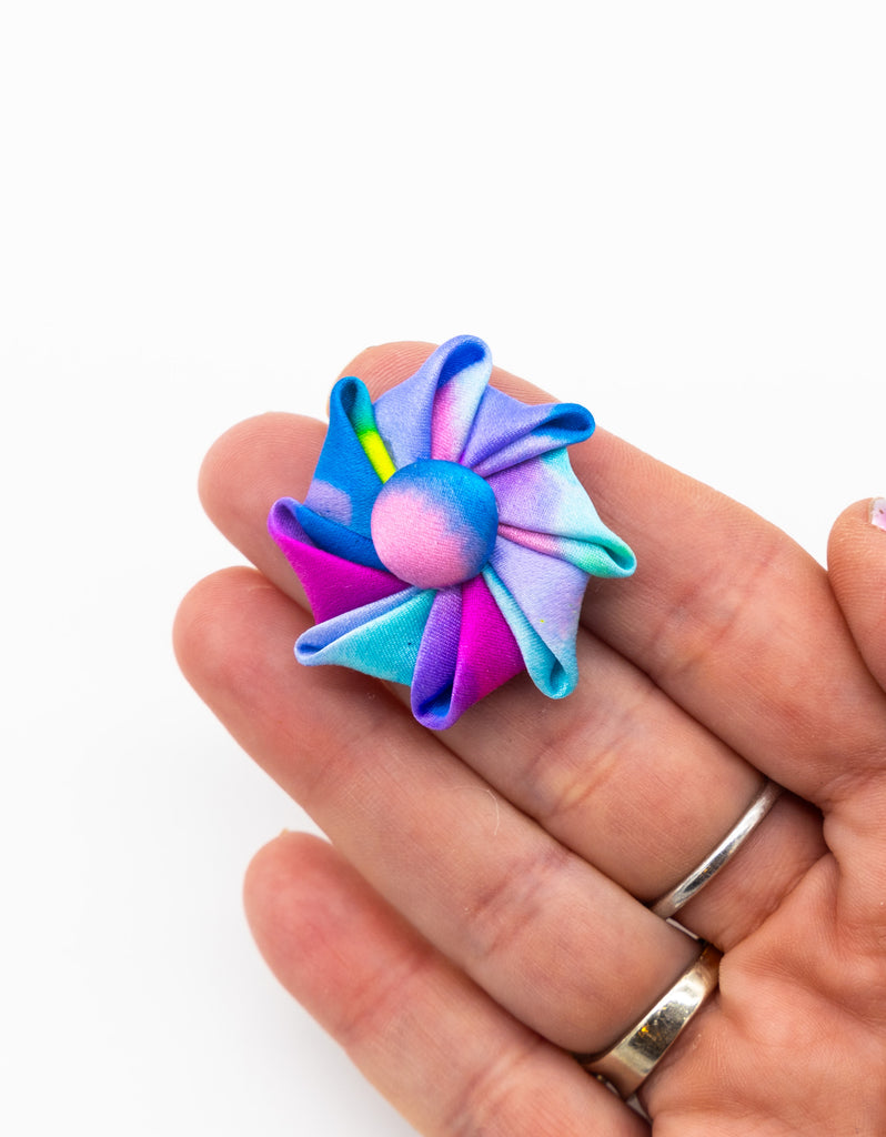 #29 Hand Painted Flower Silk Lapel Pin