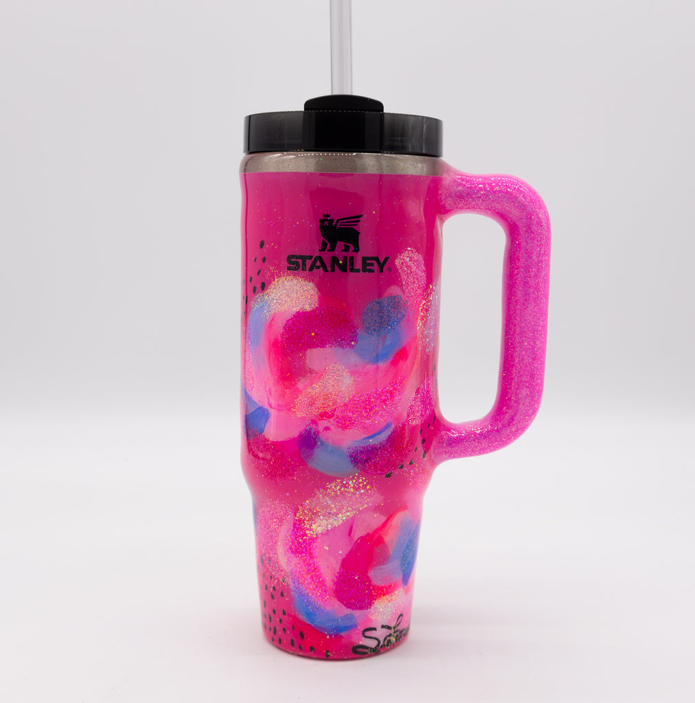 #10 Hand Painted Resin 30 oz Stanley Tumbler