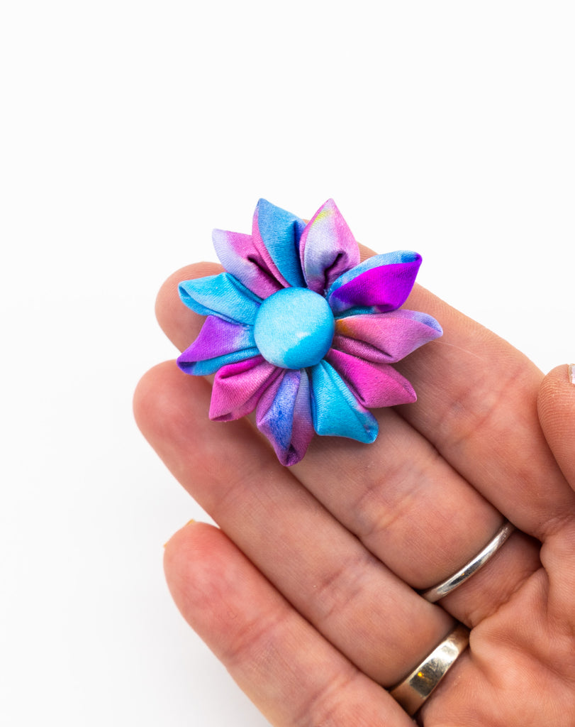 #36 Hand Painted Flower Silk Lapel Pin