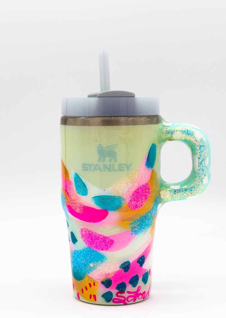 #3 Hand Painted Resin 20 oz Stanley Tumbler