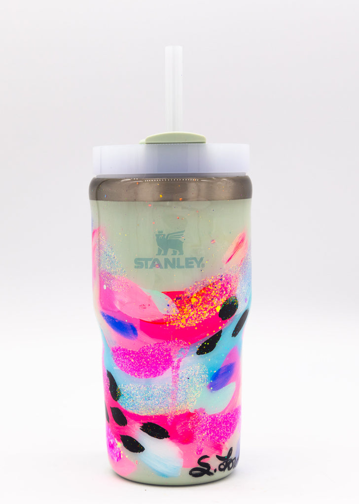 #5 Hand Painted Resin 20 oz Stanley Tumbler