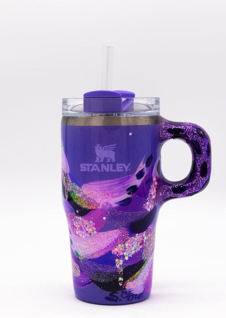 #6 Hand Painted Resin 20 oz Stanley Tumbler