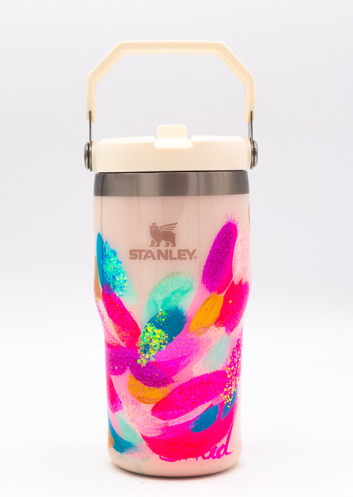 #8 Hand Painted Resin 20 oz Stanley Tumbler