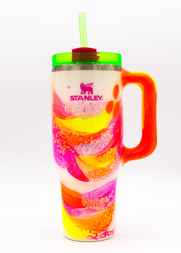 #46 Hand Painted Resin 40 oz Quencher Stanley Tumbler