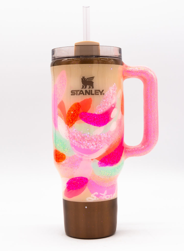 #48 Hand Painted Resin 40 oz Quencher Stanley Tumbler