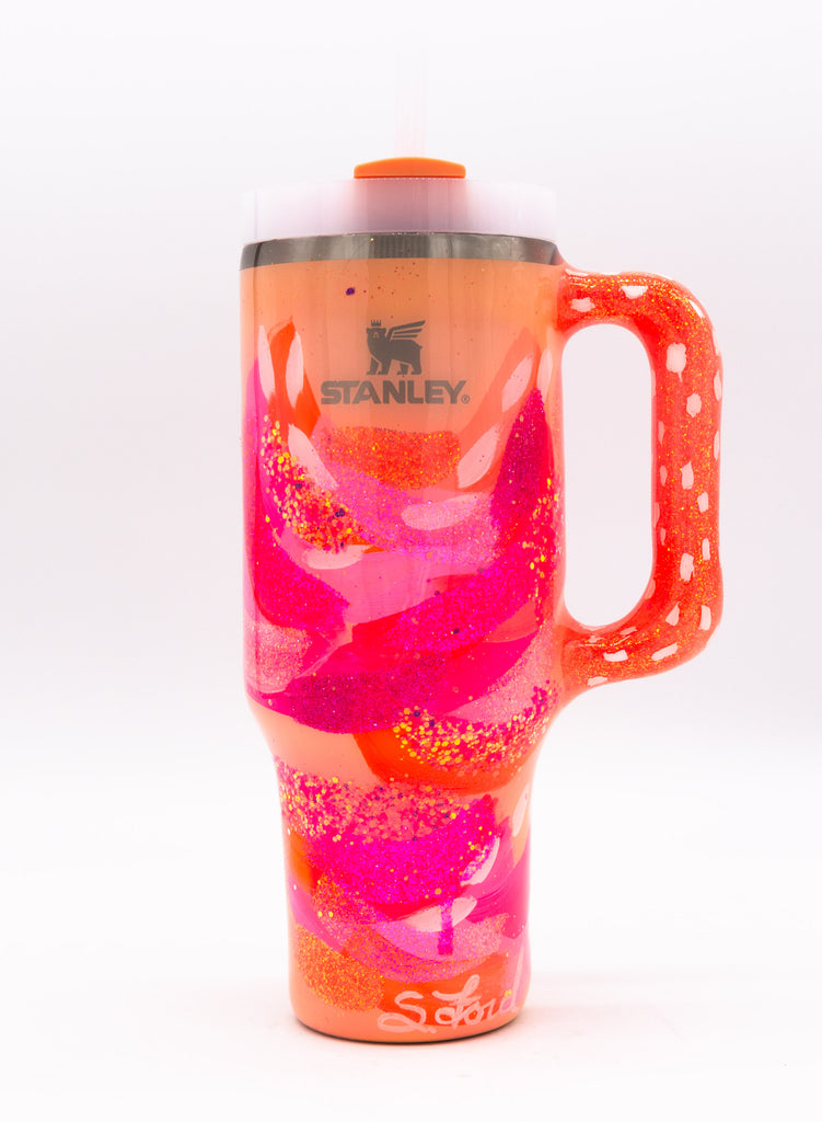 #51 Hand Painted Resin 40 oz Quencher Stanley Tumbler