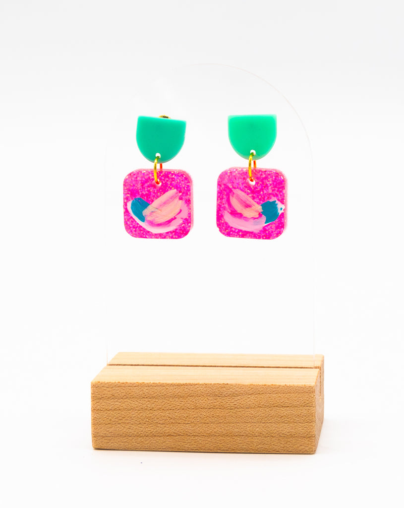 #17 Hand painted earrings