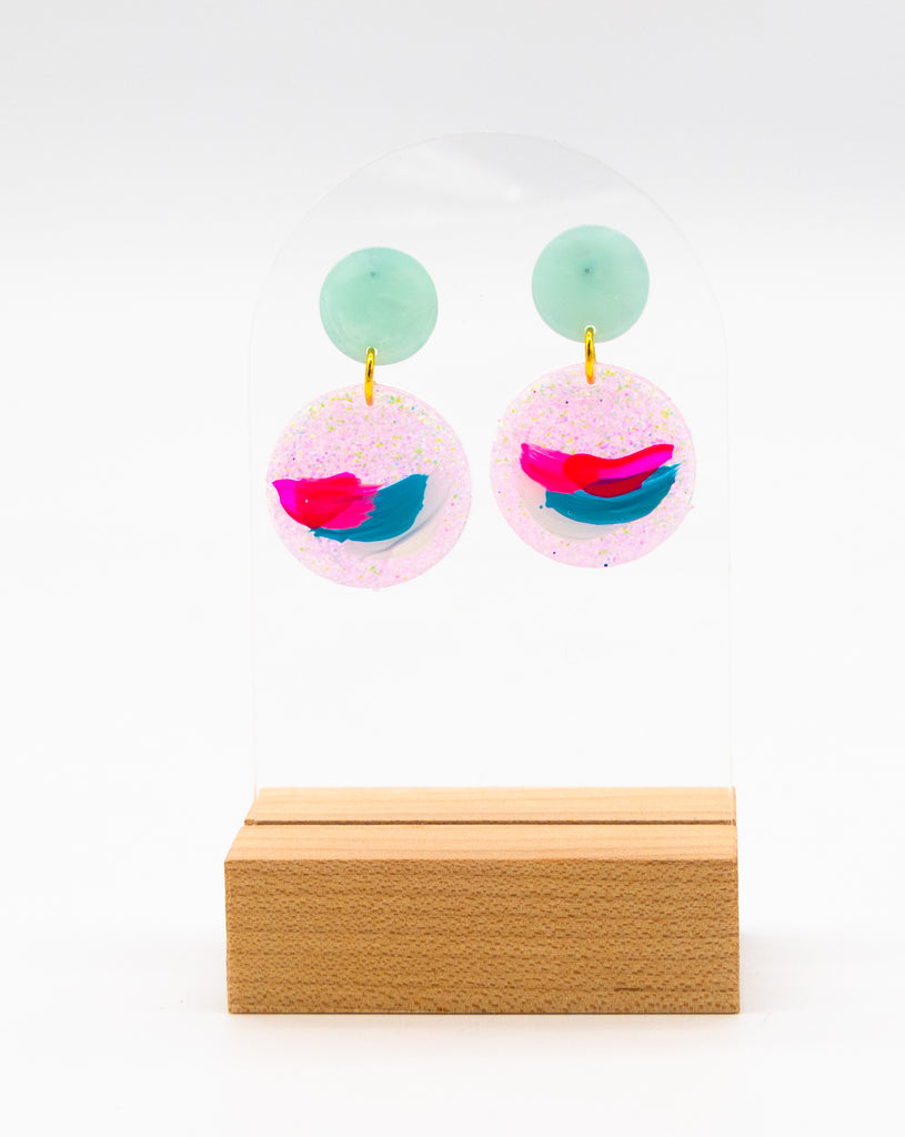 #18 Hand painted earrings