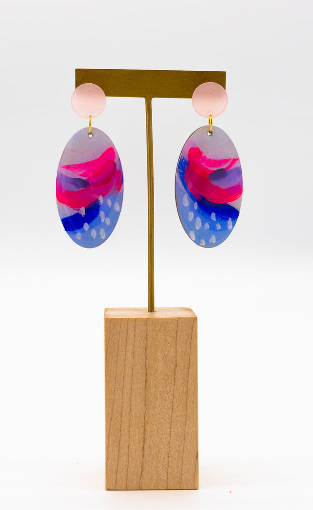 #92 Hand painted earrings