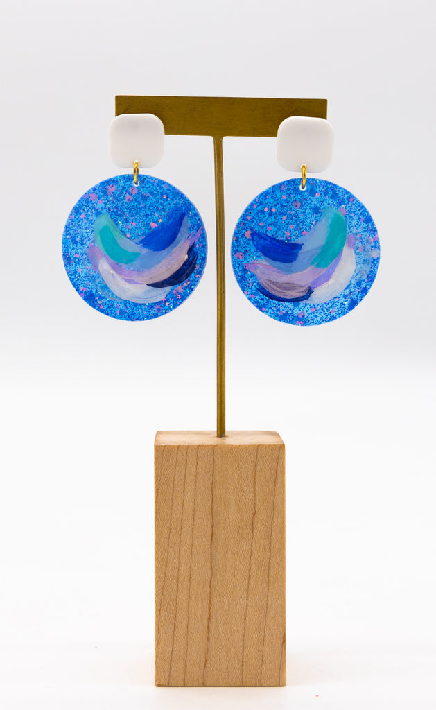 #106 Hand painted earrings