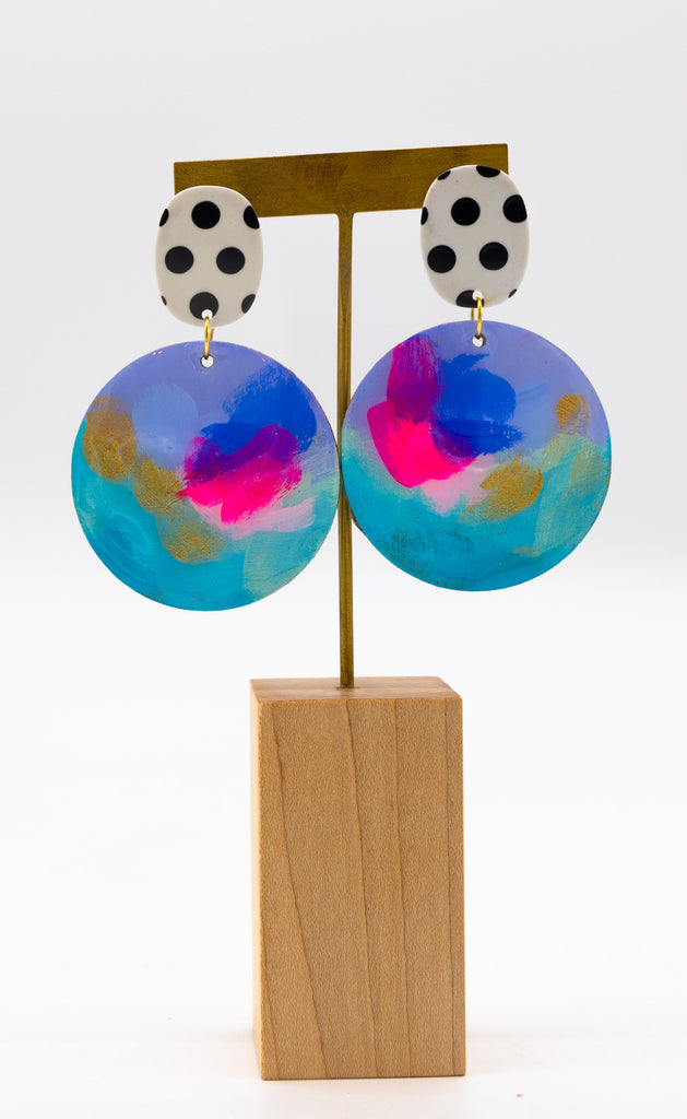 #112 Hand painted earrings