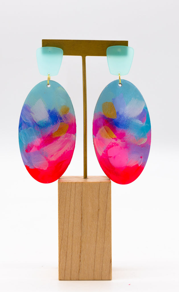 #115 Hand painted earrings