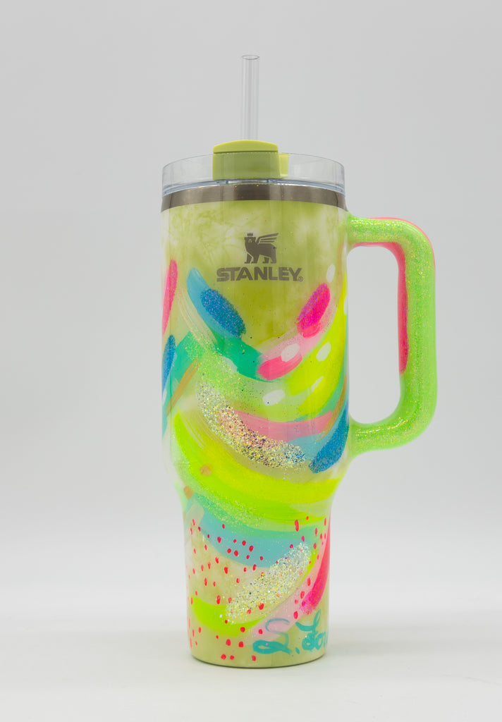 #26 Hand Painted Resin 40oz Stanley Tumbler sold out limited edition