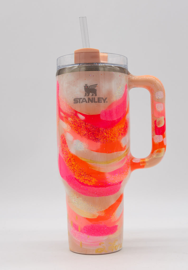#48 Hand Painted Resin 40oz Stanley Tumbler sold out limited edition