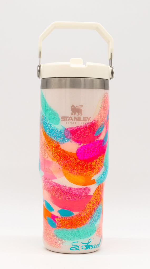 #17 Hand Painted Resin 30oz Stanley Tumbler