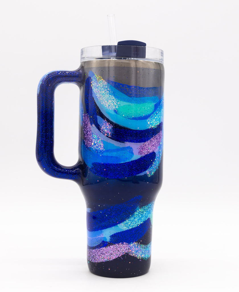 CUSTOM Hand Painted Resin Stanley Tumbler – Suze Ford Studios