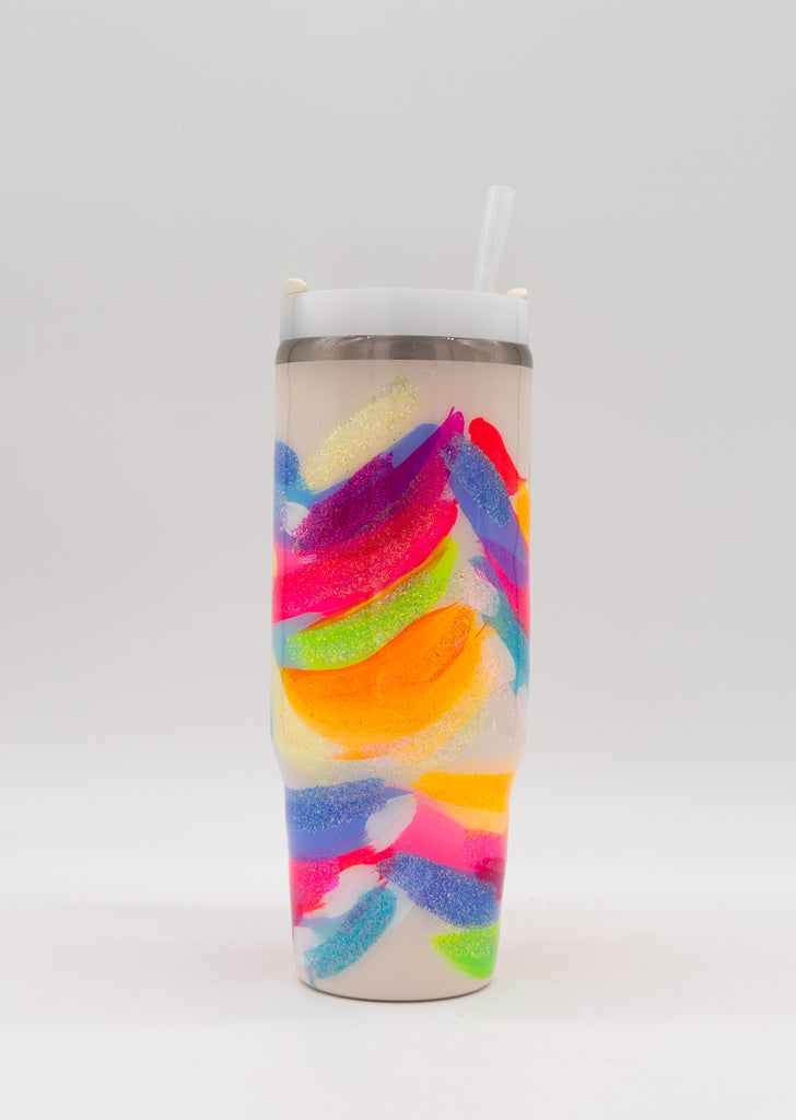 CUSTOM Hand Painted Resin Stanley Tumbler – Suze Ford Studios