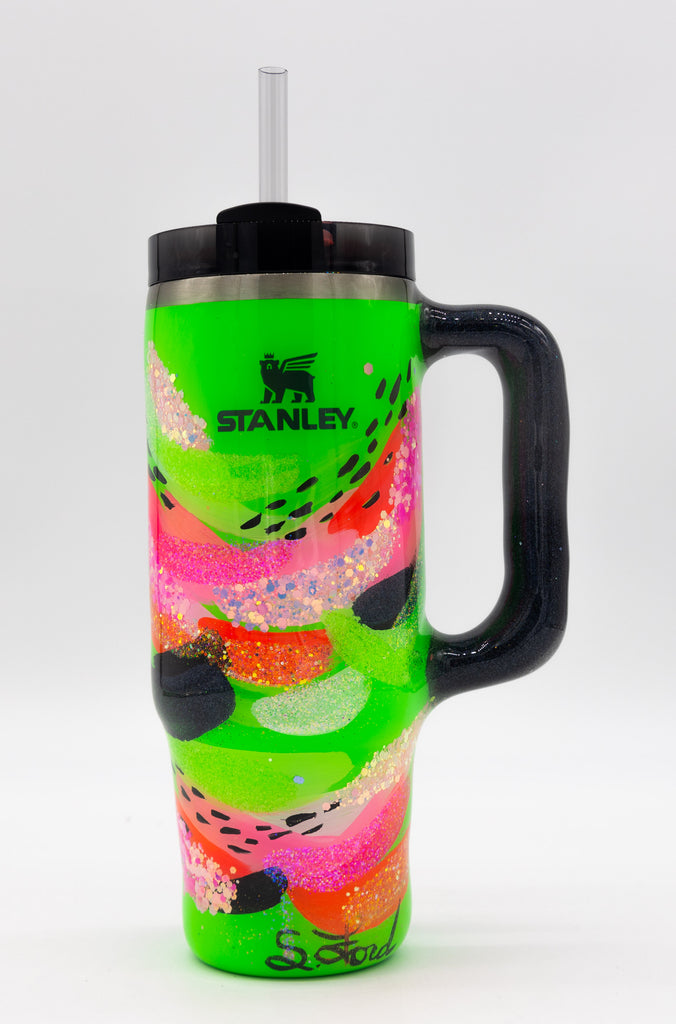 #49 Hand Painted Resin 30 oz Stanley Tumbler