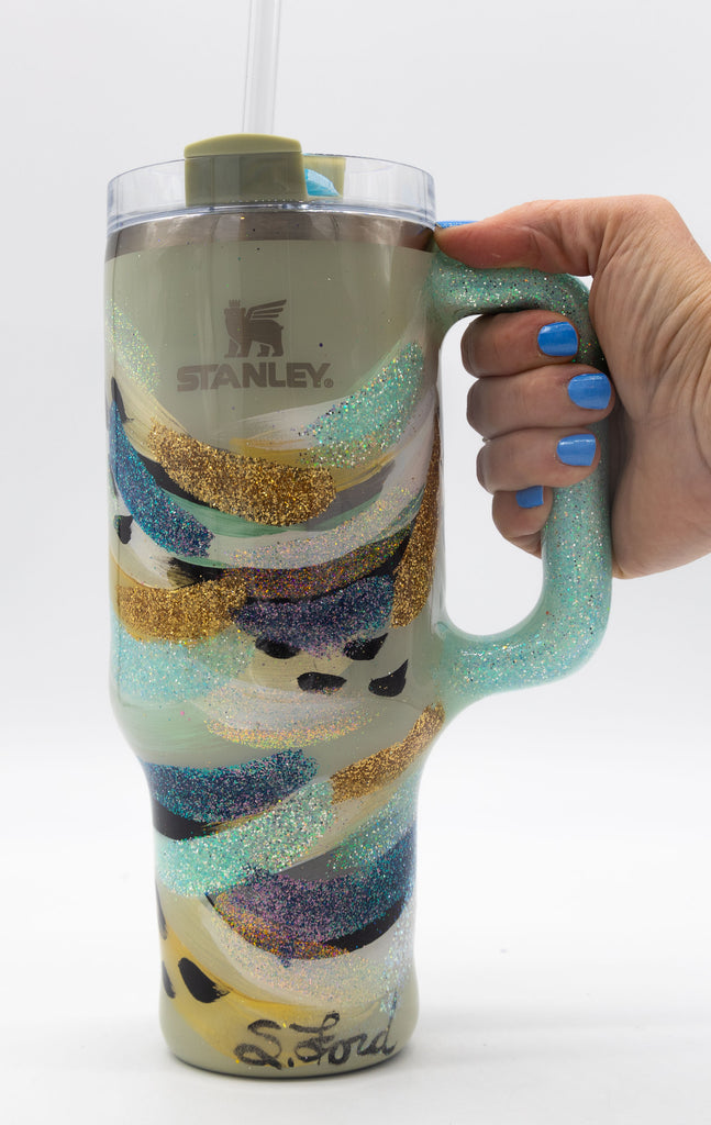 74 Hand Painted Resin 40 oz Stanley Tumbler – Suze Ford Studios
