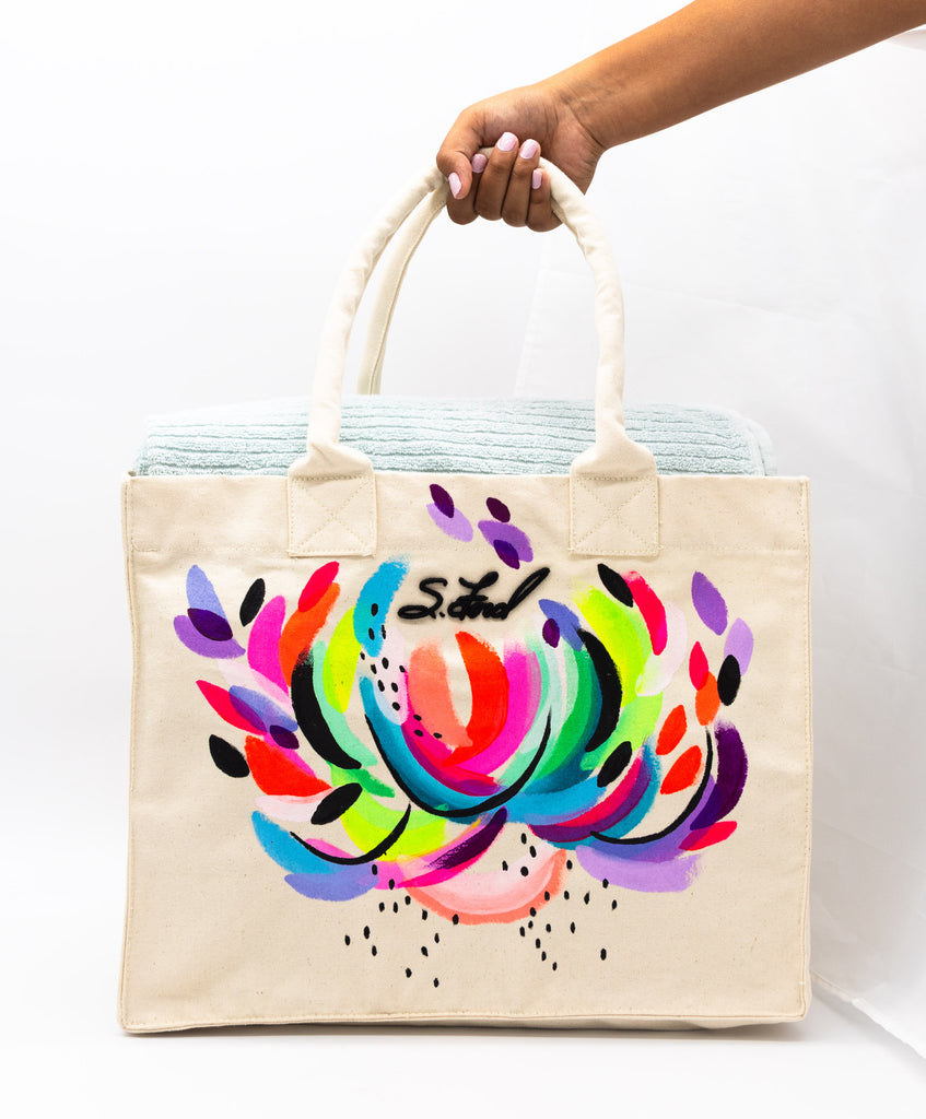 #2 Hand Painted Resort Canvas Bag