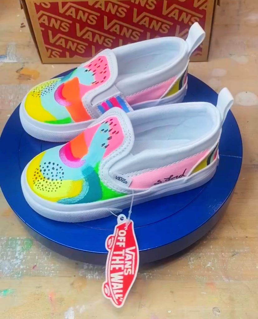 Toddler Custom Painted Vans Shoes – Suze Ford Studios