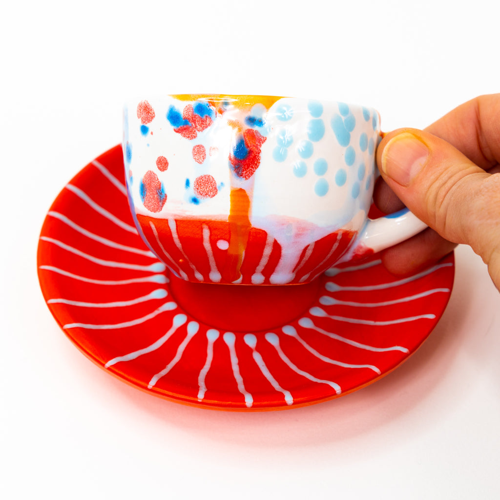 29 4 oz Ceramic Espresso Cup and Saucer – Suze Ford Studios