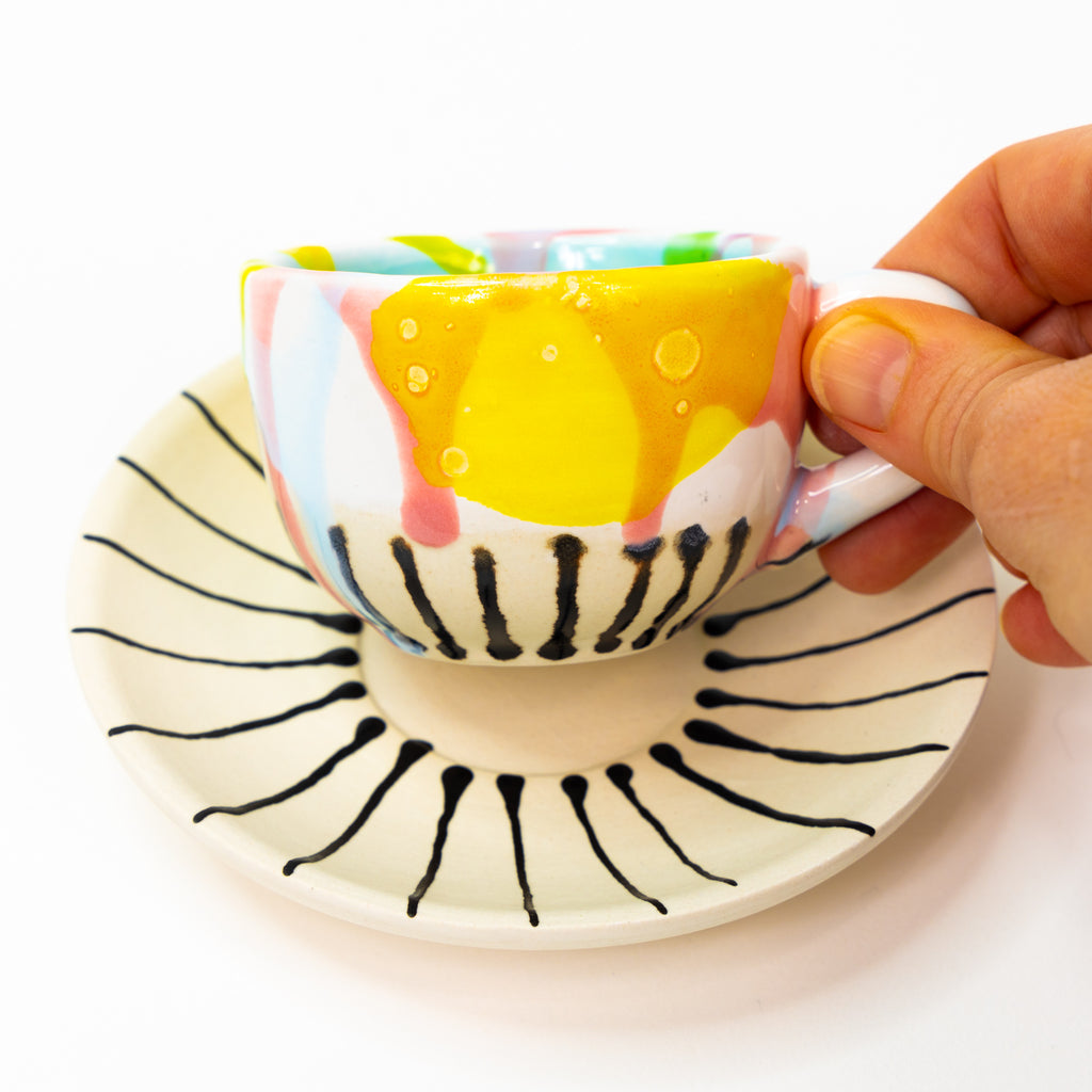 #38 4 oz Ceramic Espresso Cup and Saucer