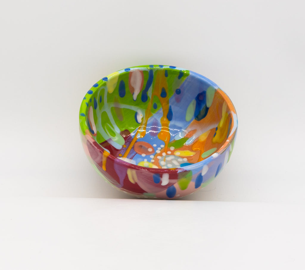 #89 Hand Painted Ceramic Soup Bowl