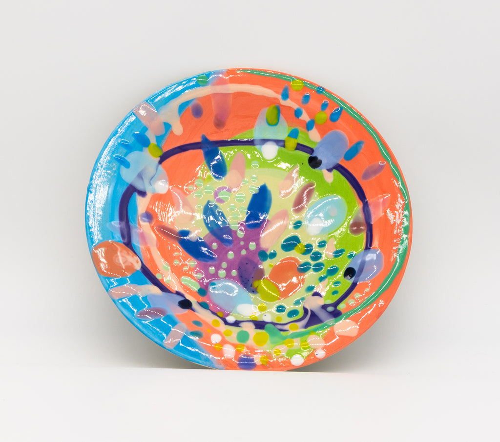 #92 Hand Painted Ceramic Dinner Plate