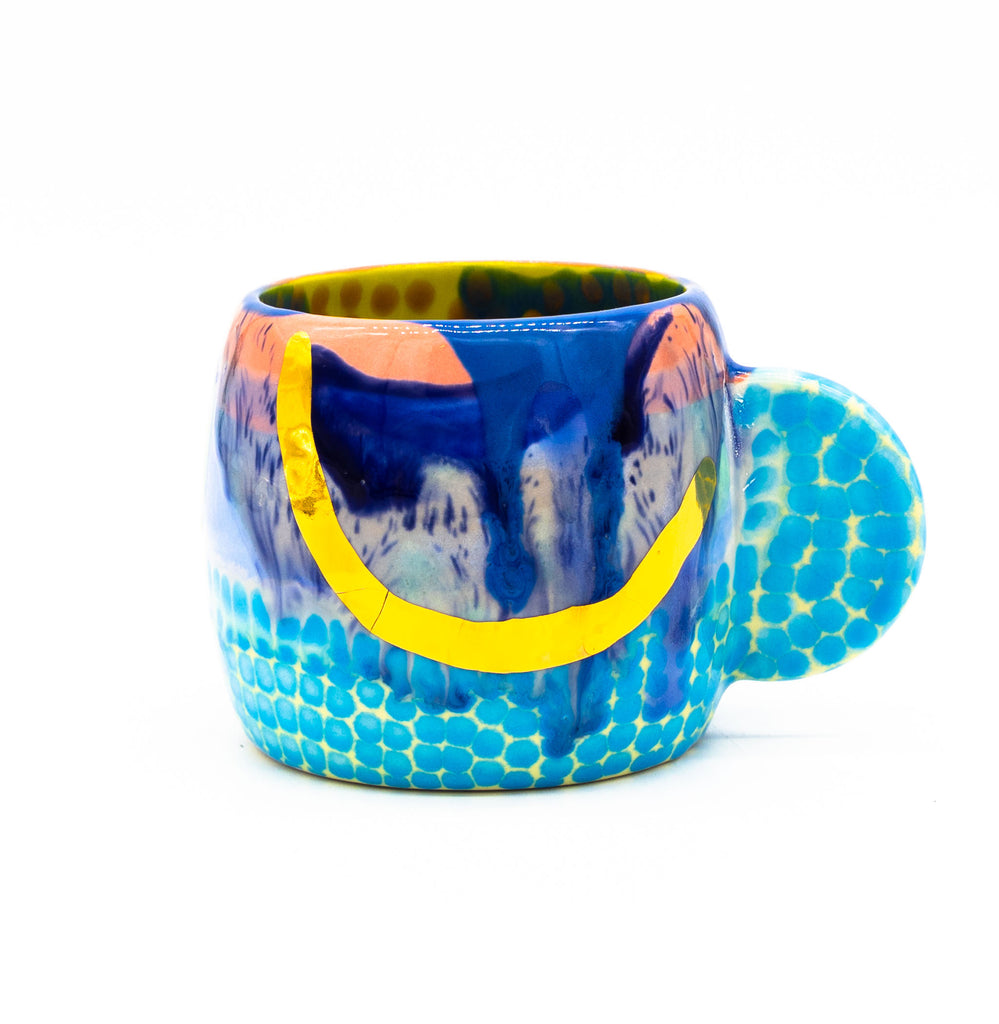 #5  8 oz Modern Hand Painted cup