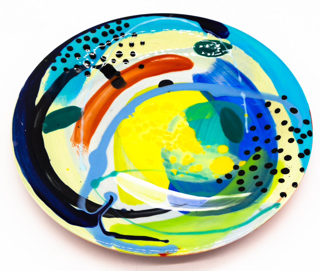 #62 Hand Painted Ceramic Dinner Plate