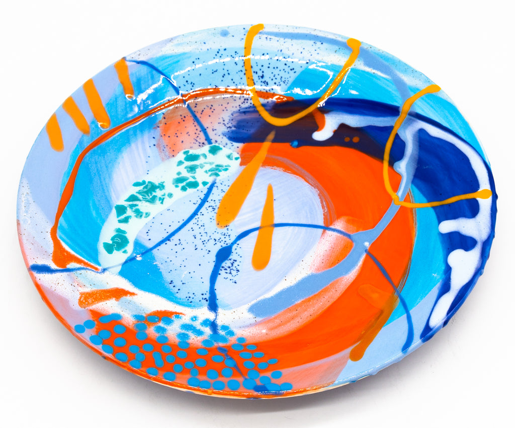 #69 Hand Painted Ceramic Salad Plate