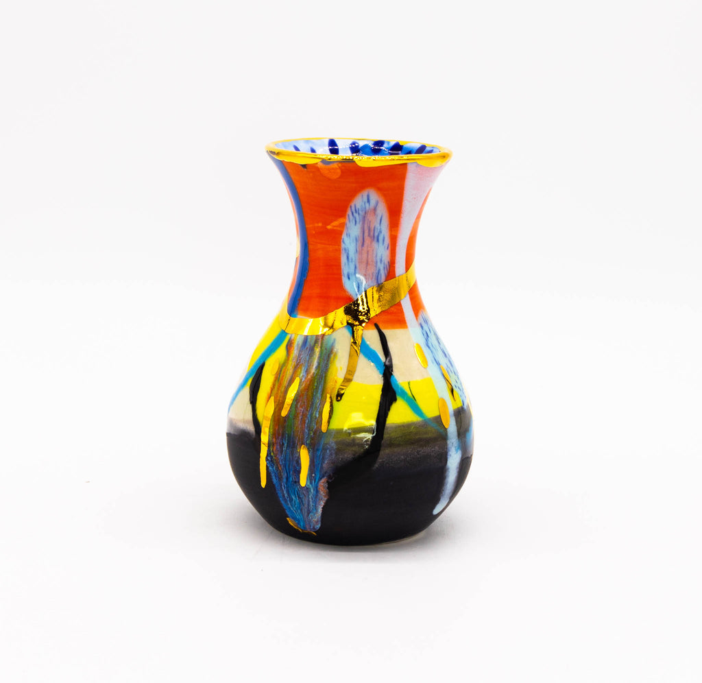 #164 Hand Painted Ceramic bud vase