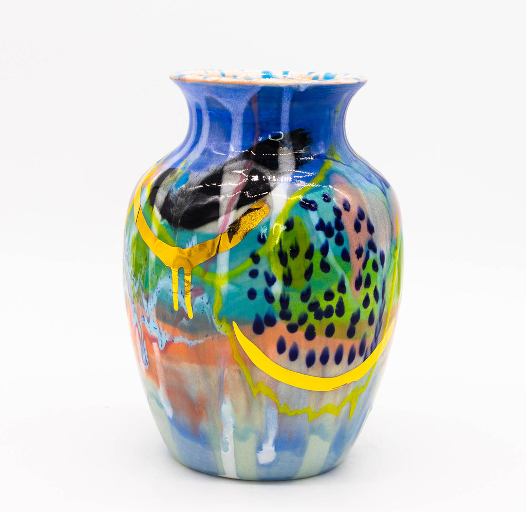 #170 Hand Painted Ceramic vase