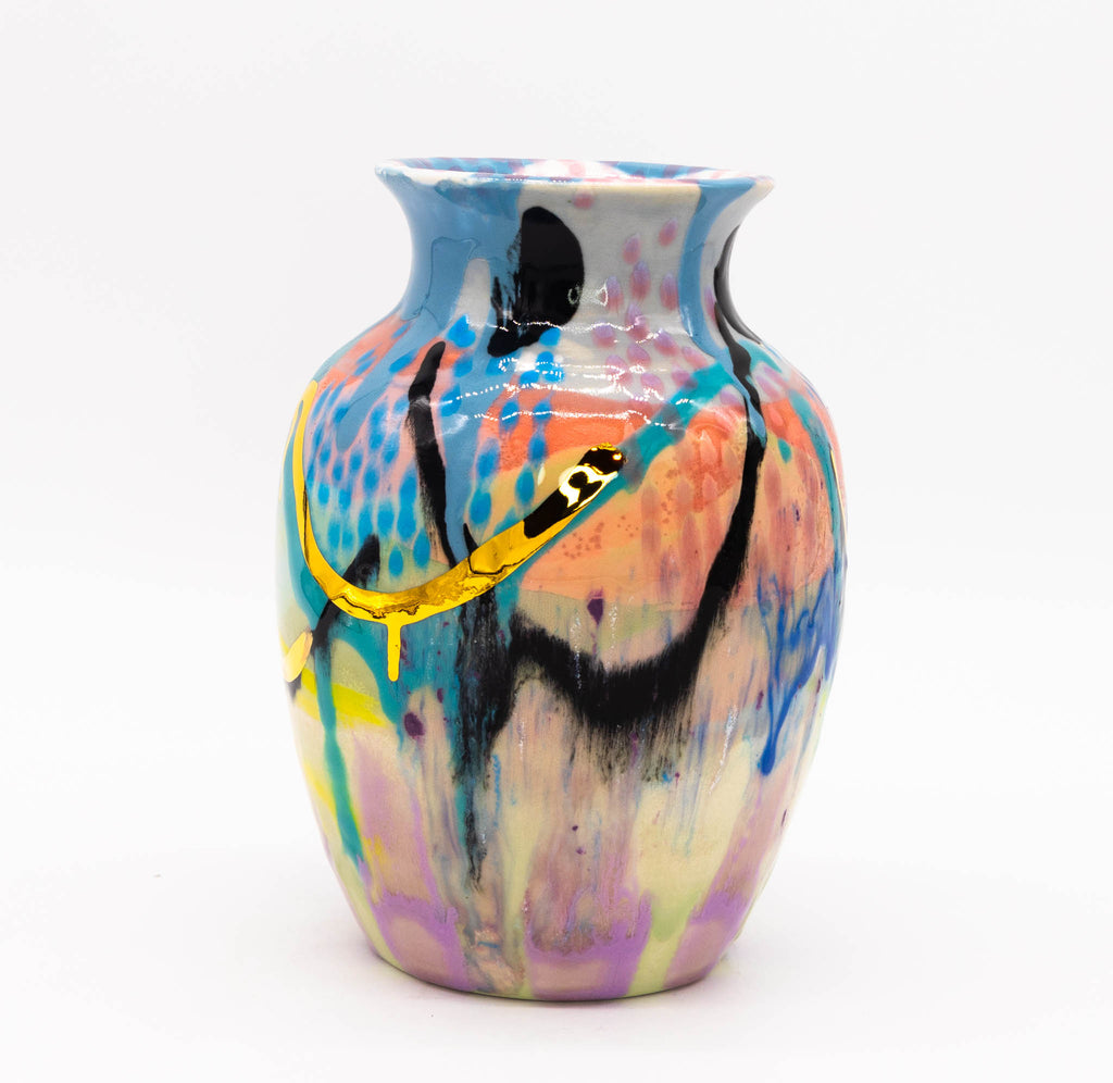 #173 Hand Painted Ceramic vase