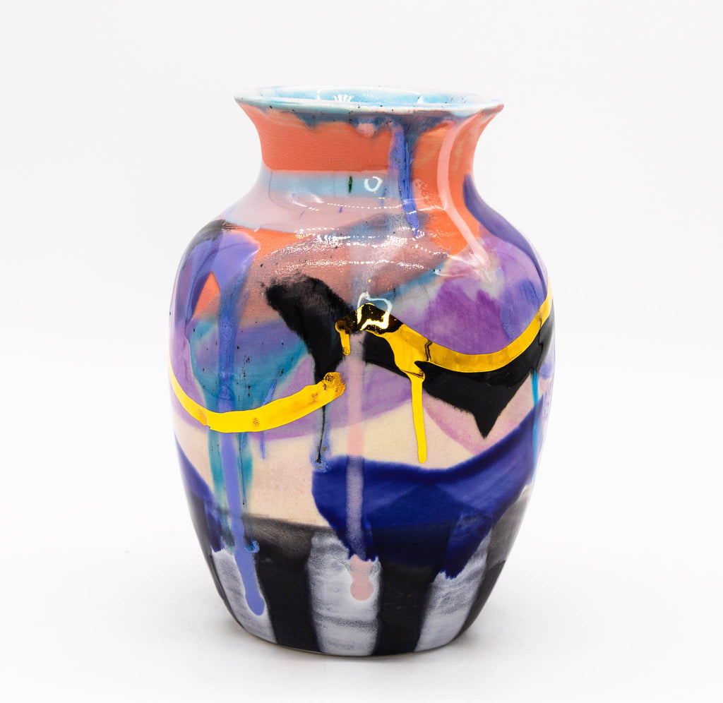 #174 Hand Painted Ceramic vase