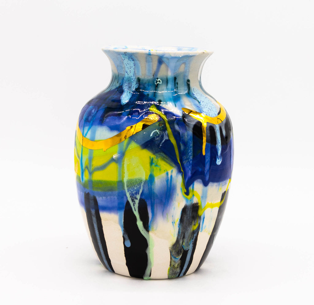 #175 Hand Painted Ceramic vase
