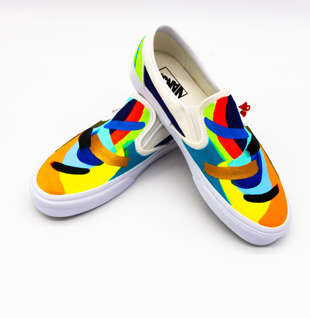 Mens One of a Kind Hand Painted Vans shoes