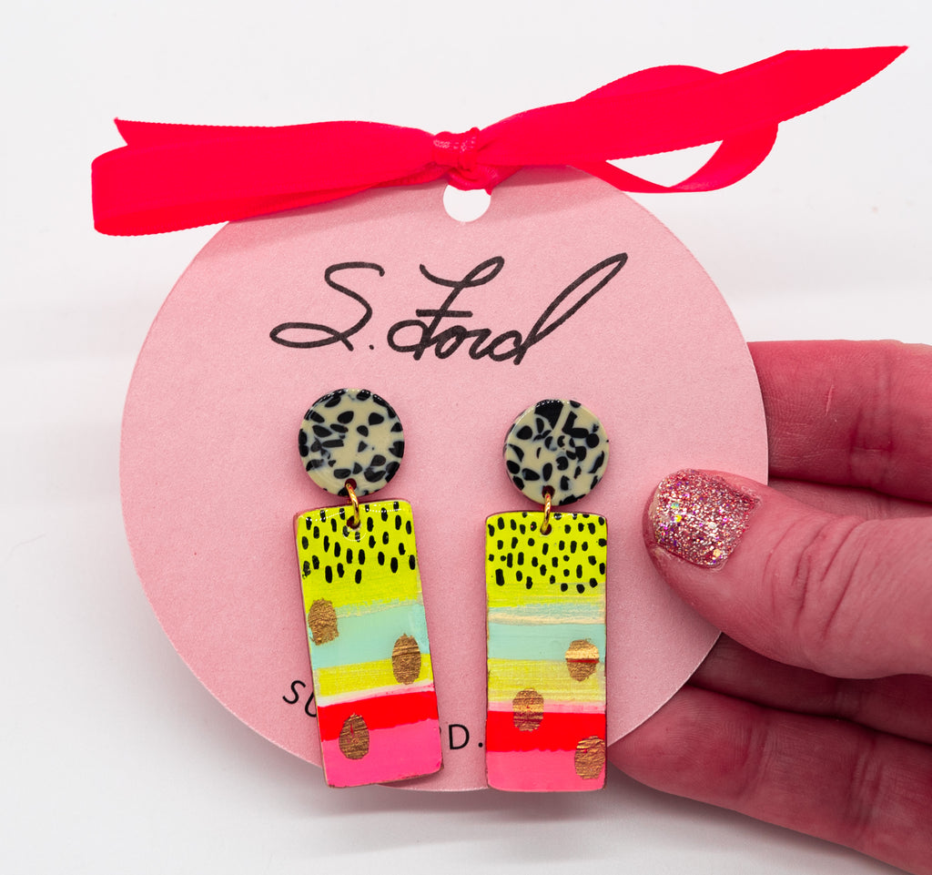 #42 Hand painted earrings
